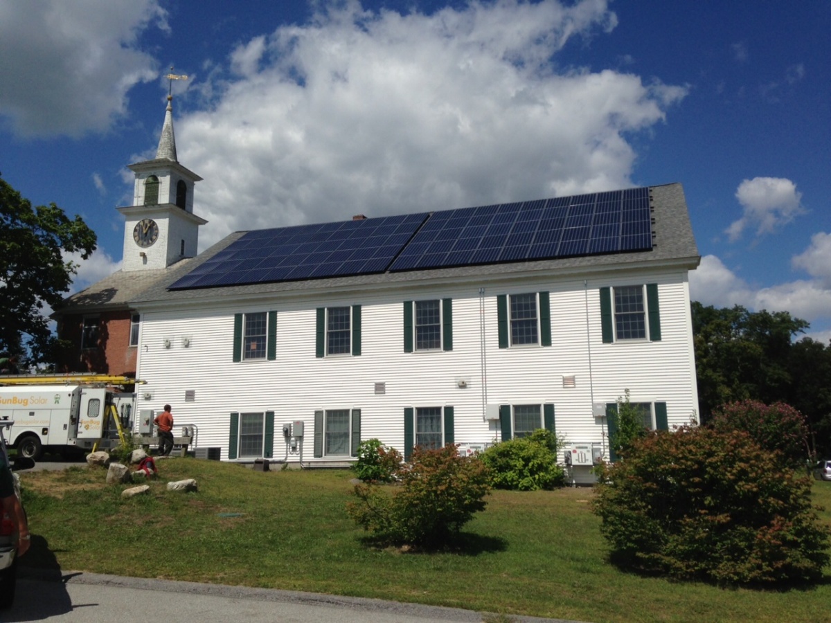Townsend Congregational Church Solar Installation Photo