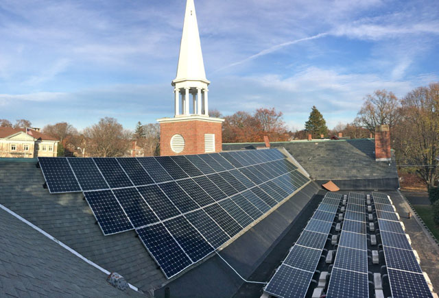 Melrose Unitarian Universalist Church Solar Installation Photo